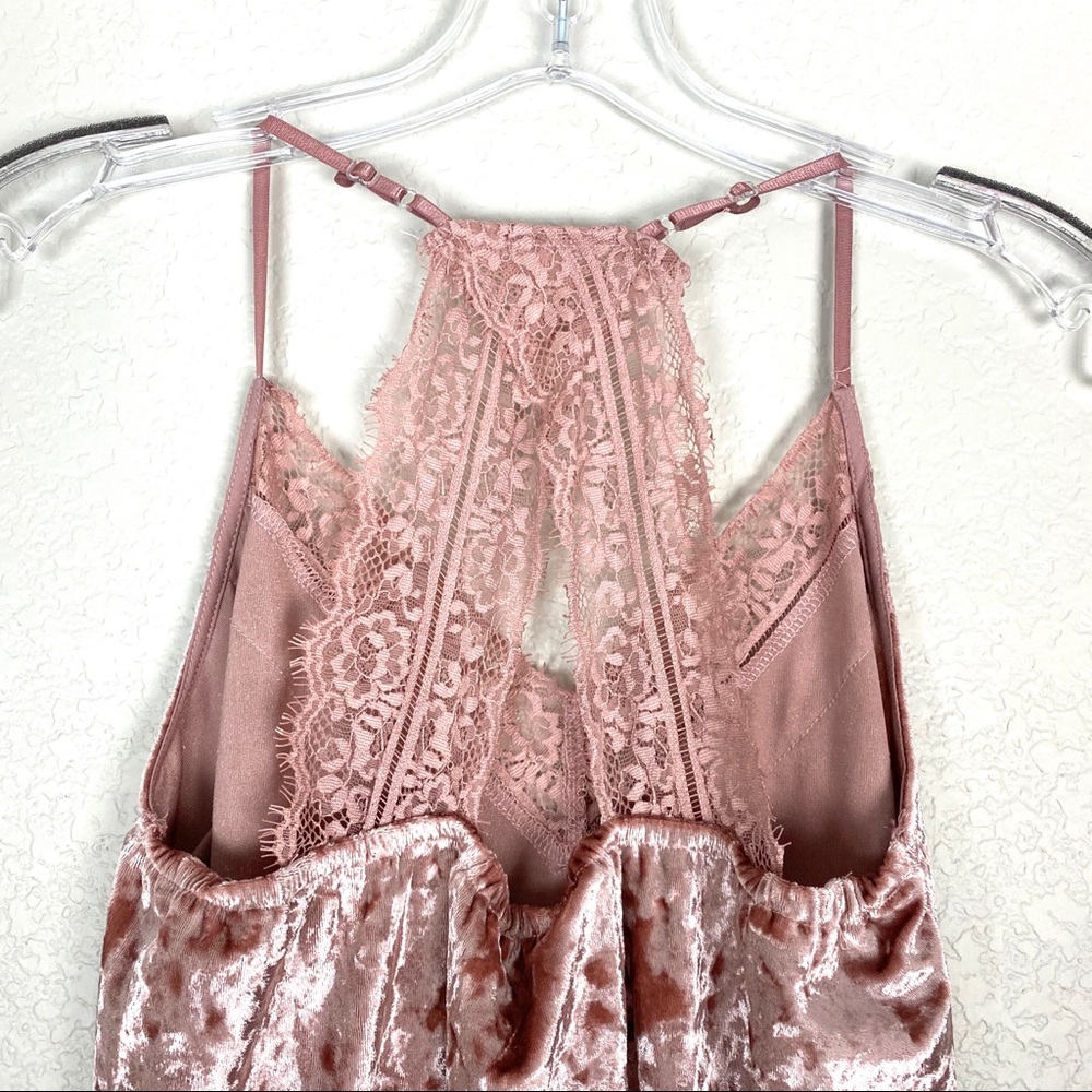 EASEL Rose Velvet Lace Racerback Camisole Top NWT - Picture 7 of 7
